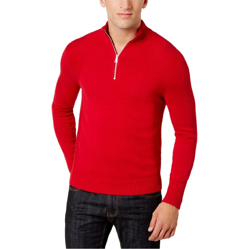 Chic Simplicity I-N-C Mens Quzrter Zip Pullover Sweater, Red, XX-Large