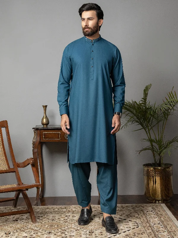 Simplistic Outfit Wash and Wear Suit-Embroidered