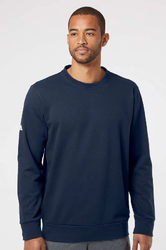 Modern Essentials Adidas Mens Fleece Crewneck Sweatshirt - Collegiate Navy Blue