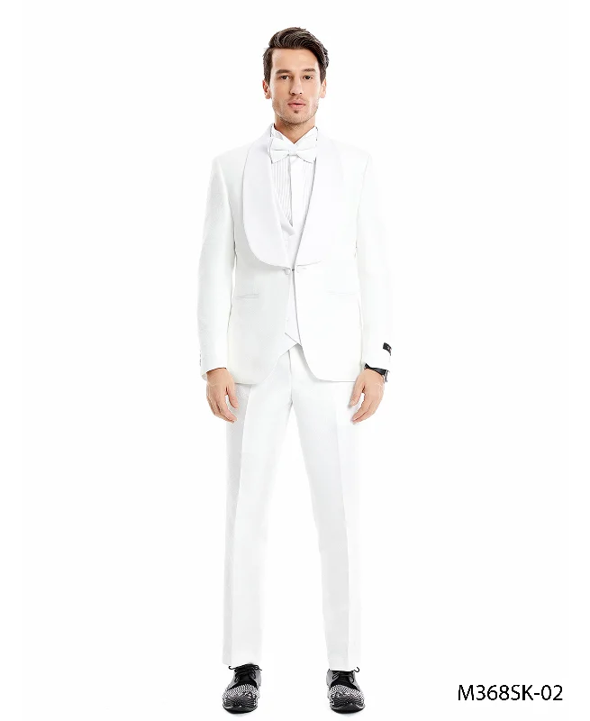 Retro Streetwear White  Mens-suit