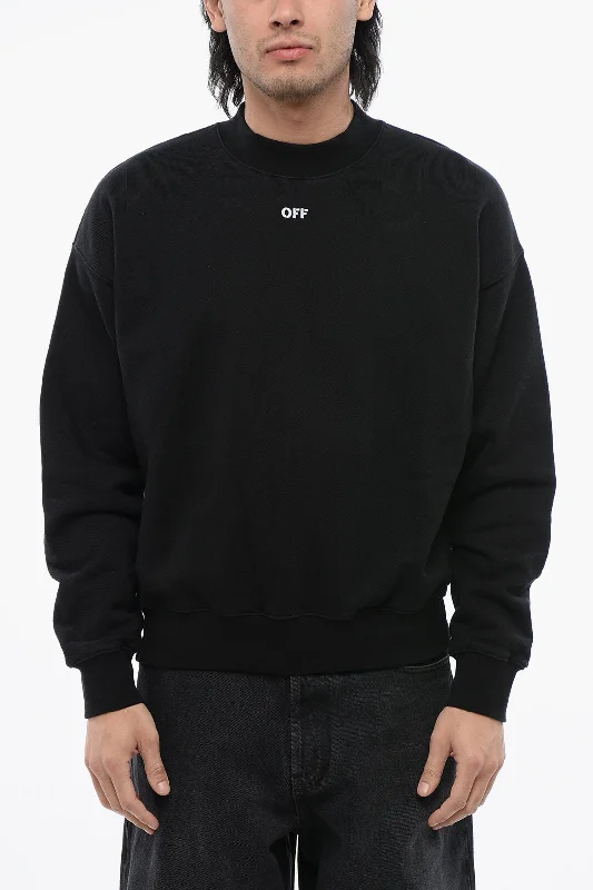 Modern Simplicity Off-White Skate-Fit Brushed Cotton Crewneck Sweatshirt