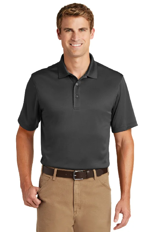 Clean Fashion CornerStone Mens Select Moisture Wicking Short Sleeve Polo Shirt - Charcoal Grey