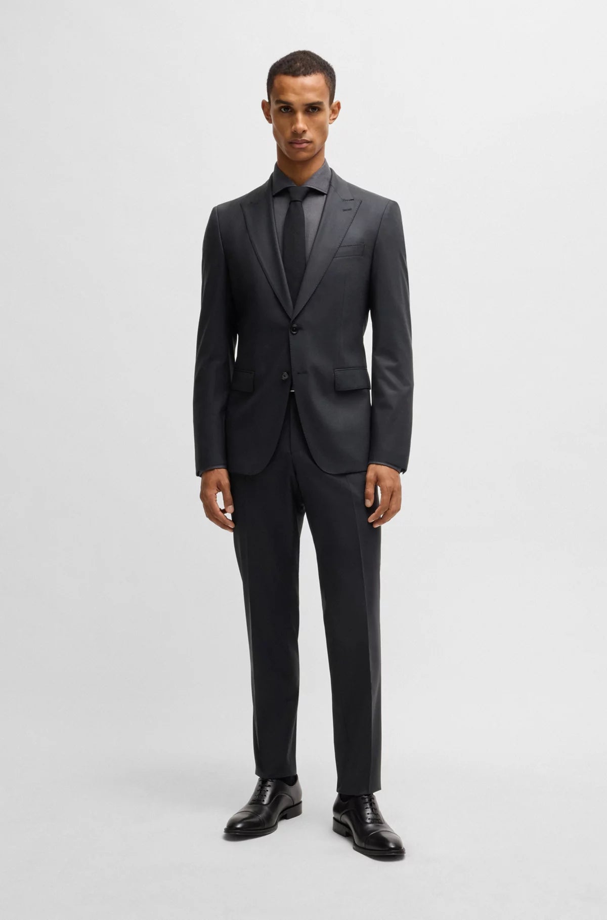 Clean Fashion H-Huge 2 Piece Slim-Fit Suit in a Micro-Patterned Wool Blend 50534913