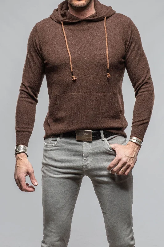 Contemporary Pastels Florio II Cashmere Hoodie In Chocolate