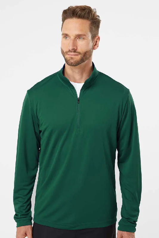 Elevated Fashion Adidas Mens UPF 50+ 1/4 Zip Sweatshirt - Collegiate Green