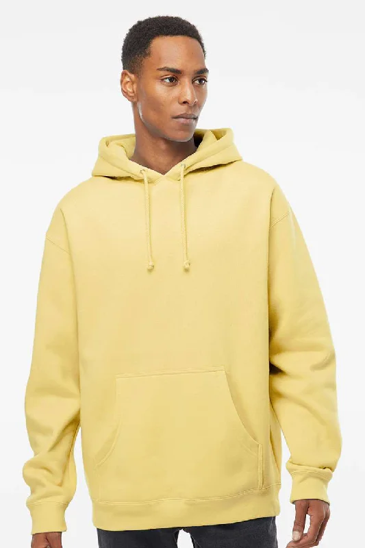 Cozy Layers Independent Trading Company Mens Hooded Sweatshirt Hoodie w/ Pouch Pocket - Light Yellow