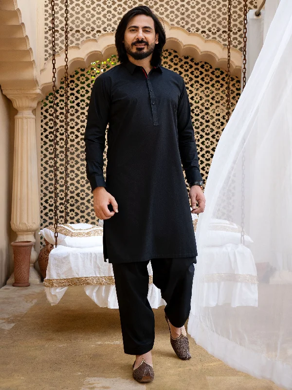 Monochrome Essentials Cotton Suit