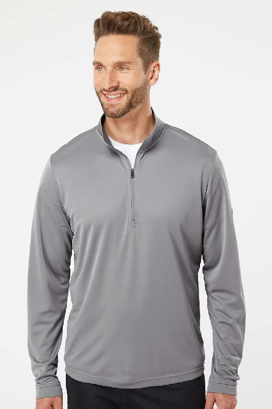 Contemporary Pastels Adidas Mens UPF 50+ 1/4 Zip Sweatshirt - Grey