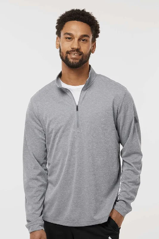 Bold Streetwear Adidas Mens UPF 50+ 1/4 Zip Sweatshirt - Grey Melange