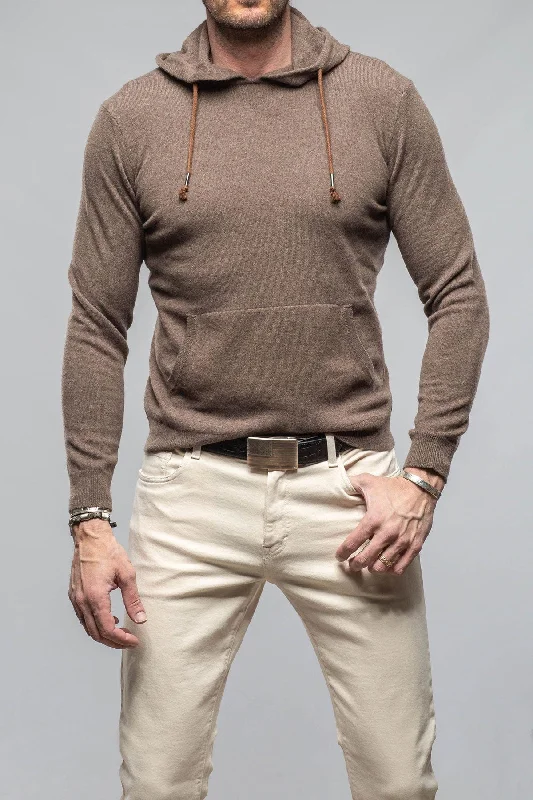 Classic Sporty Florio II Cashmere Hoodie In Dark Sand