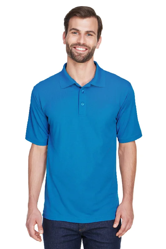 Casual Outdoors UltraClub Mens Cool & Dry Moisture Wicking Short Sleeve Polo Shirt - Pacific Blue