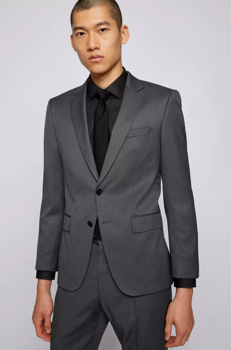 Soft Elegance SINGLE-BREASTED 2 Piece SUIT IN VIRGIN-WOOL SERGE H-Huge/Genius