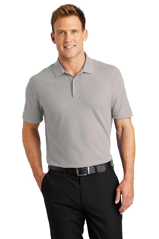 Sophisticated Minimalism Port Authority Mens Core Classic Short Sleeve Polo Shirt - Gusty Grey