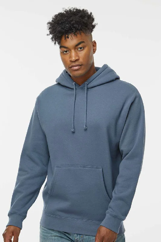 Smart Layering Independent Trading Company Mens Hooded Sweatshirt Hoodie w/ Pouch Pocket - Storm Blue