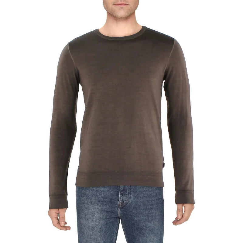 Layered Utility John Varvatos Mens Chase Wool Pullover Sweater