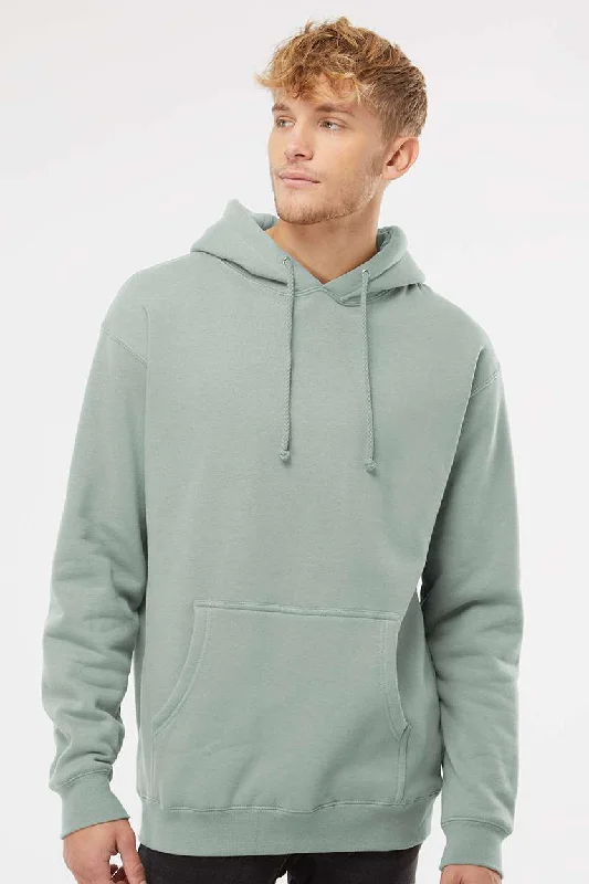 Clean Utility Independent Trading Company Mens Hooded Sweatshirt Hoodie w/ Pouch Pocket - Dusty Sage Green