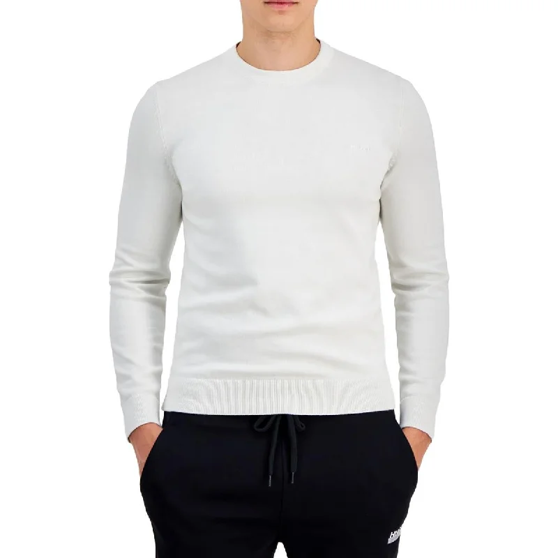 Retro Tailoring Hugo Mens Logo Cotton Pullover Sweater