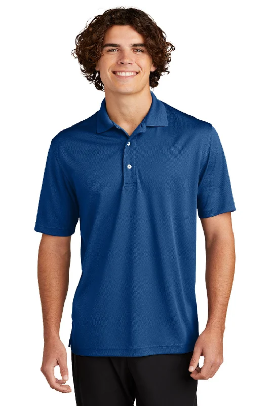 Modern Grunge Sport-Tek Mens Dri-Mesh Moisture Wicking Short Sleeve Polo Shirt - Royal Blue