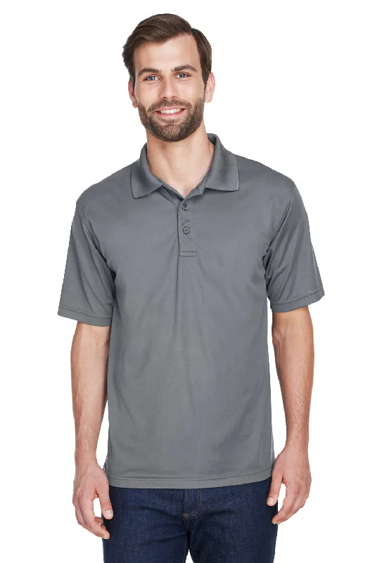 Modern Outdoor UltraClub Mens Cool & Dry Moisture Wicking Short Sleeve Polo Shirt - Charcoal Grey