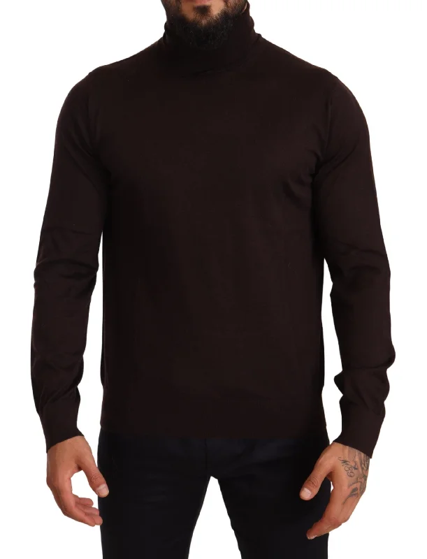 Artistic Layers Dolce & Gabbana Elegant Cashmere Turtleneck Men's Sweater