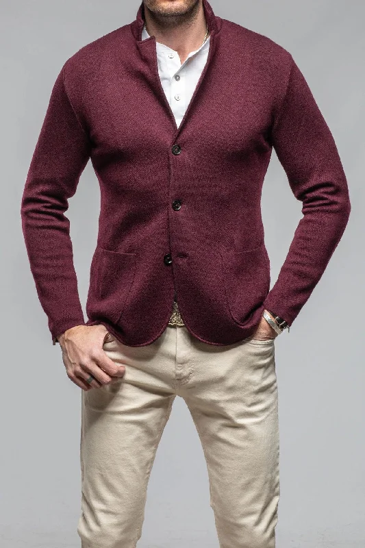 Sporty Minimalism Camarena Cashmere Swacket In Burgundy