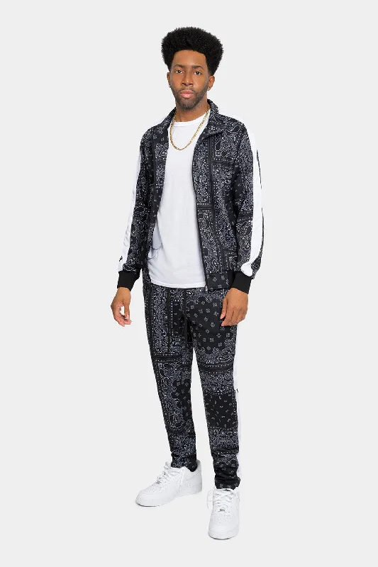 Sleek Modern Accented Bandana Track Suit