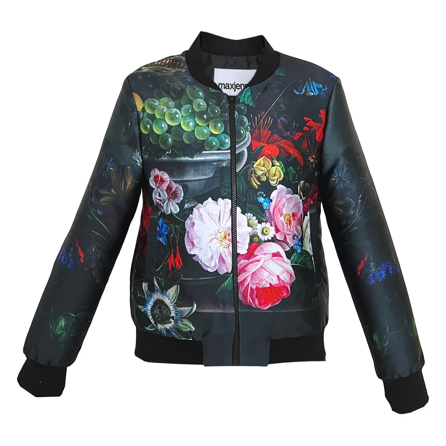 Vintage Retro Unisex bomber jacket flower printed