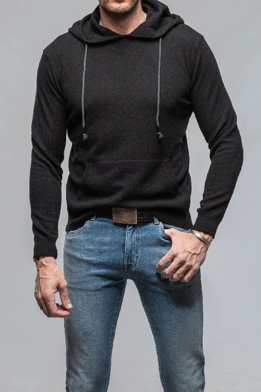 Elevated Tailoring Florio II Cashmere Hoodie In Black