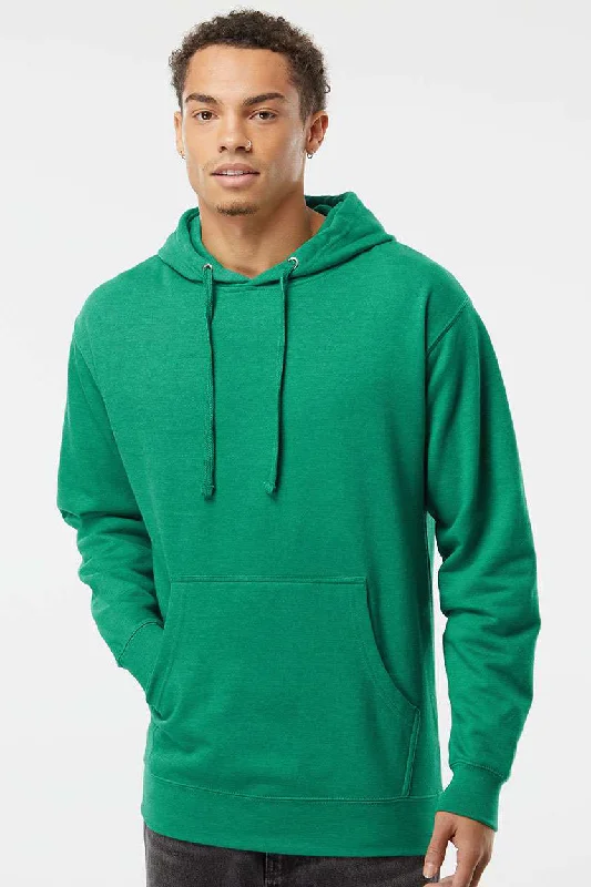 Casual Outdoors Independent Trading Company Mens Hooded Sweatshirt Hoodie w/ Pouch Pocket - Heather Kelly Green