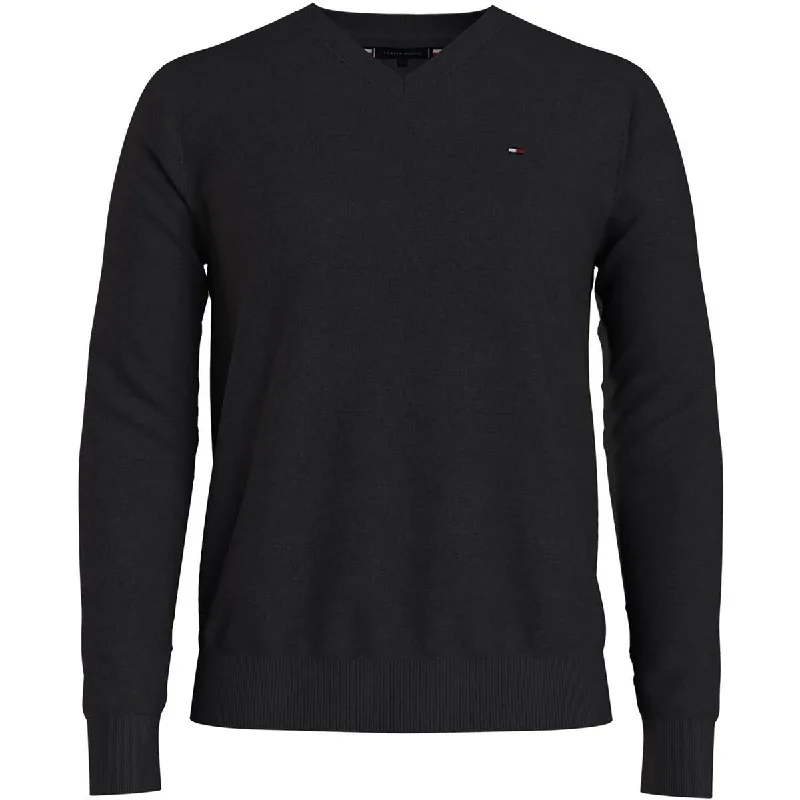 Contemporary Edge Tommy Hilfiger Mens Ribbed Trim  Cotton Pullover Sweater