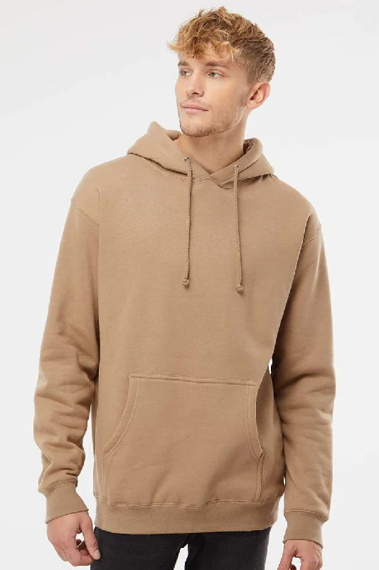 Contemporary Relaxed Independent Trading Company Mens Hooded Sweatshirt Hoodie w/ Pouch Pocket - Sandstone Brown