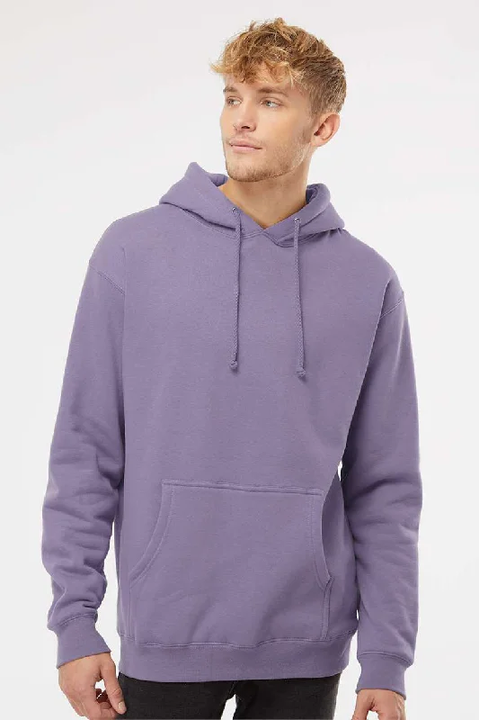 Fashionable Classics Independent Trading Company Mens Hooded Sweatshirt Hoodie w/ Pouch Pocket - Plum Purple