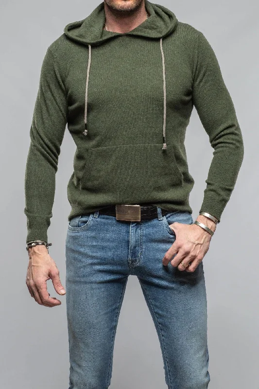 Modern Essentials Florio II Cashmere Hoodie In Forest Green