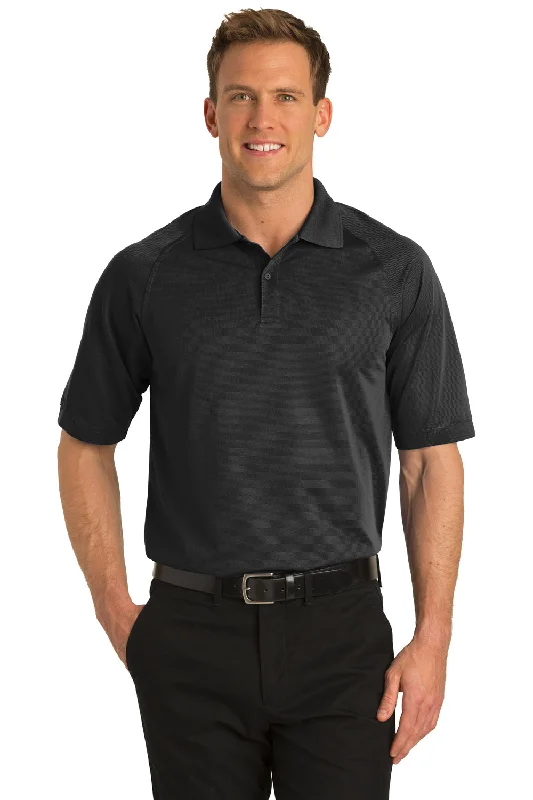 Fashionable Classics Port Authority Mens Dry Zone Moisture Wicking Short Sleeve Polo Shirt - Black