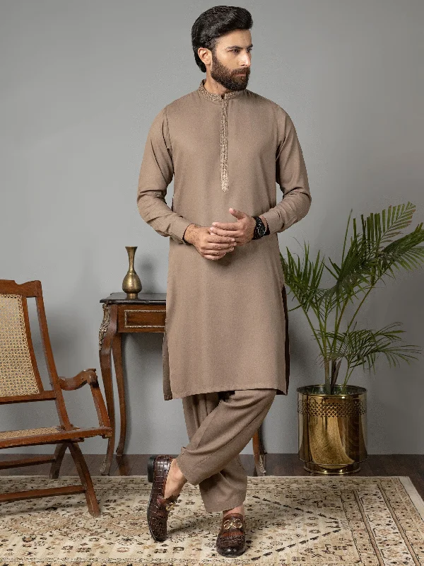 Modern Essentials Crepe Suit-Embroidered