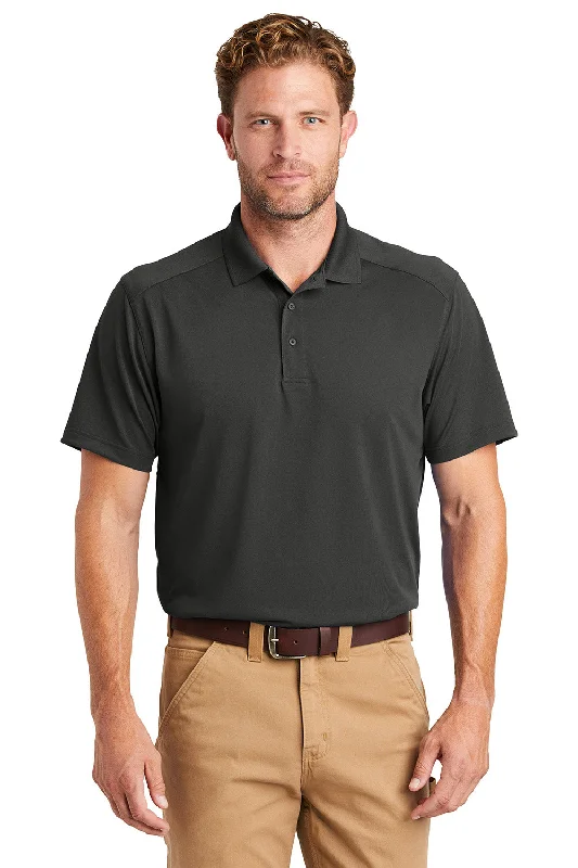 Layered Grunge CornerStone Mens Select Moisture Wicking Short Sleeve Polo Shirt - Charcoal Grey