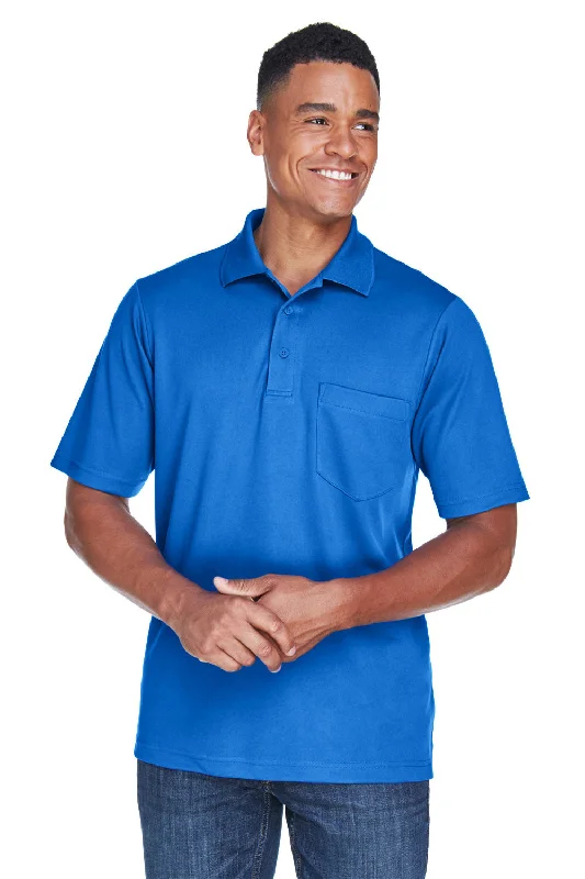 Cozy Tailoring Core 365 Mens Origin Performance Moisture Wicking Short Sleeve Polo Shirt w/ Pocket - True Royal Blue