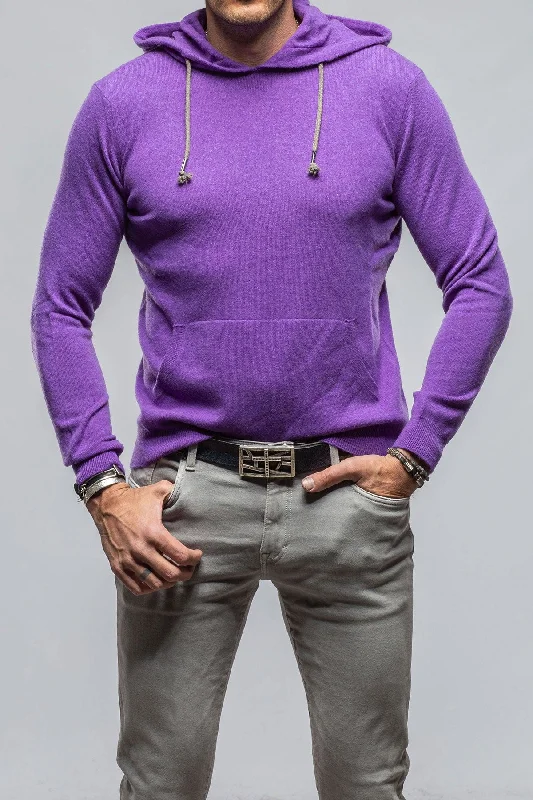 Contemporary Minimalism Florio II Cashmere Hoodie In Purple