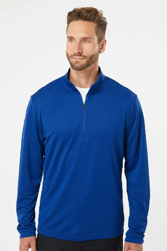 Soft Casual Adidas Mens UPF 50+ 1/4 Zip Sweatshirt - Collegiate Royal Blue