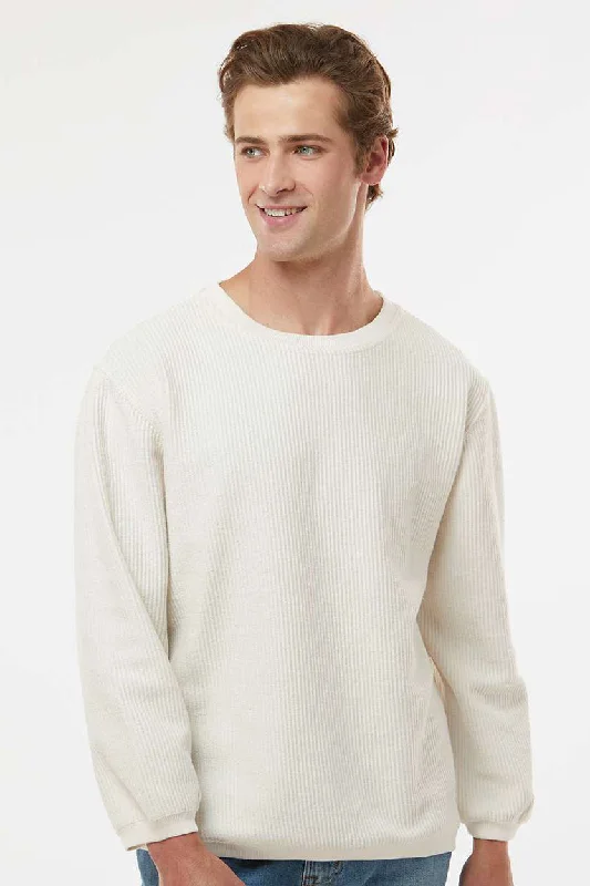 Classic Patterns MV Sport Mens Corded Crewneck Sweatshirt - Ivory