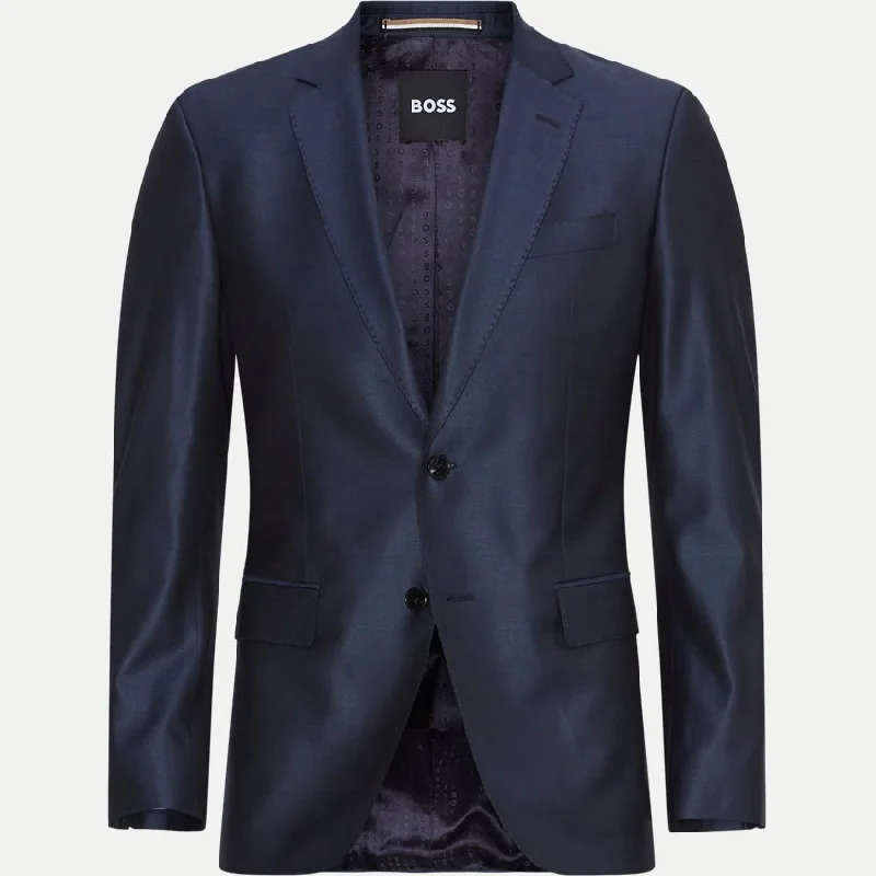 Contemporary Edge H-Huge Two Piece Slim Fit Dark Blue Suit 50514642