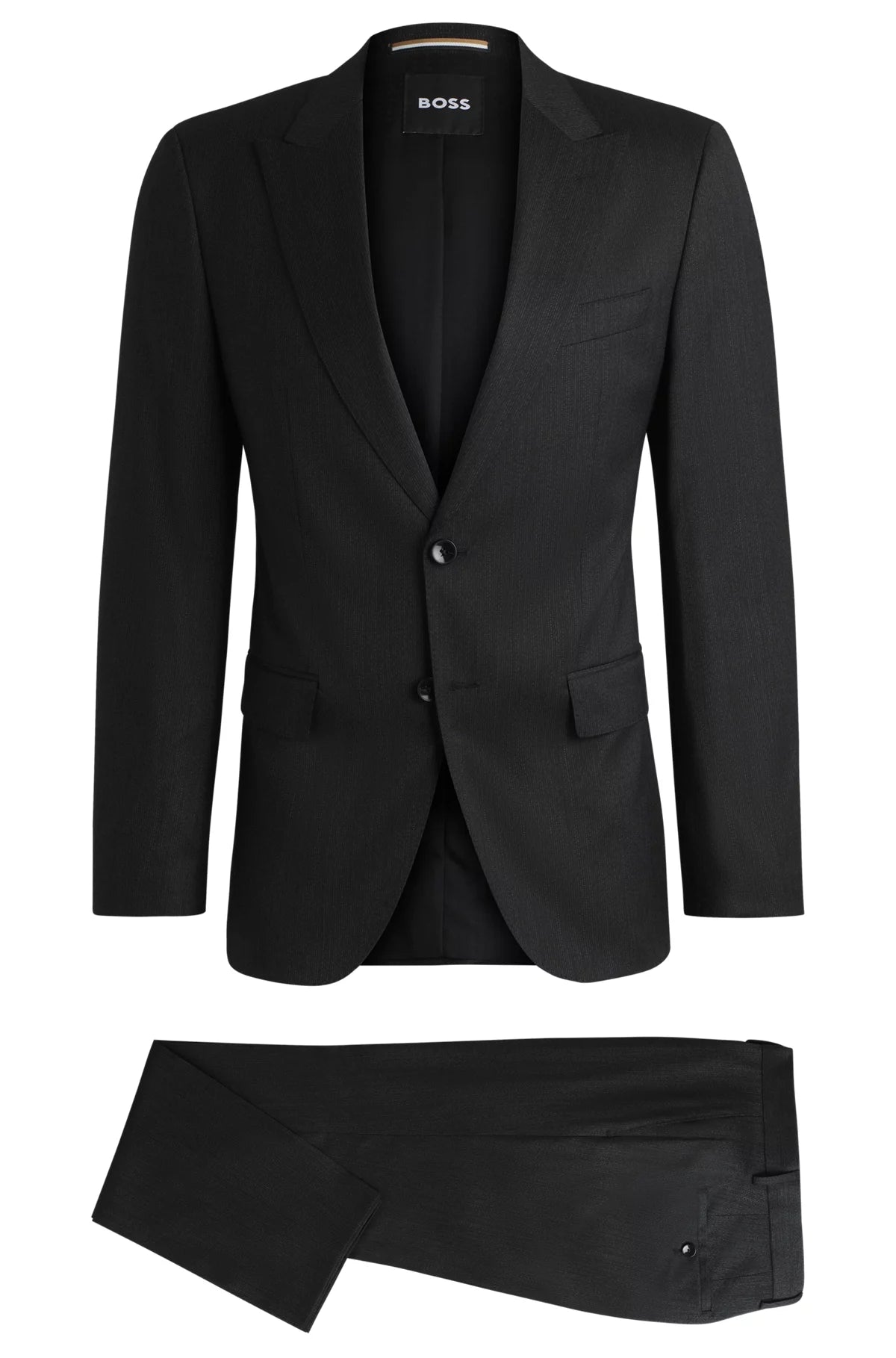 Playful Casual H-Huge 2 Piece Slim-Fit Suit in a Micro-Patterned Wool Blend 50528147