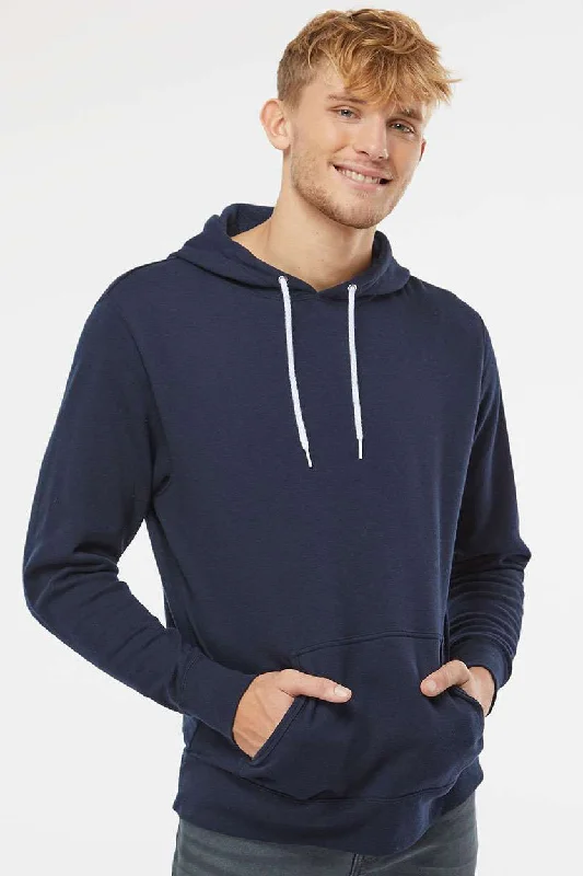 Sophisticated Casual Independent Trading Company Mens Hooded Sweatshirt Hoodie w/ Pouch Pocket - Classic Navy Blue - Closeout