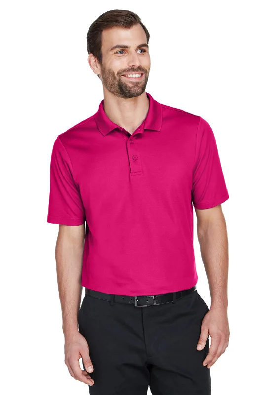 Modern Essentials Devon & Jones Mens CrownLux Performance Moisture Wicking Short Sleeve Polo Shirt - Crown Raspberry Pink