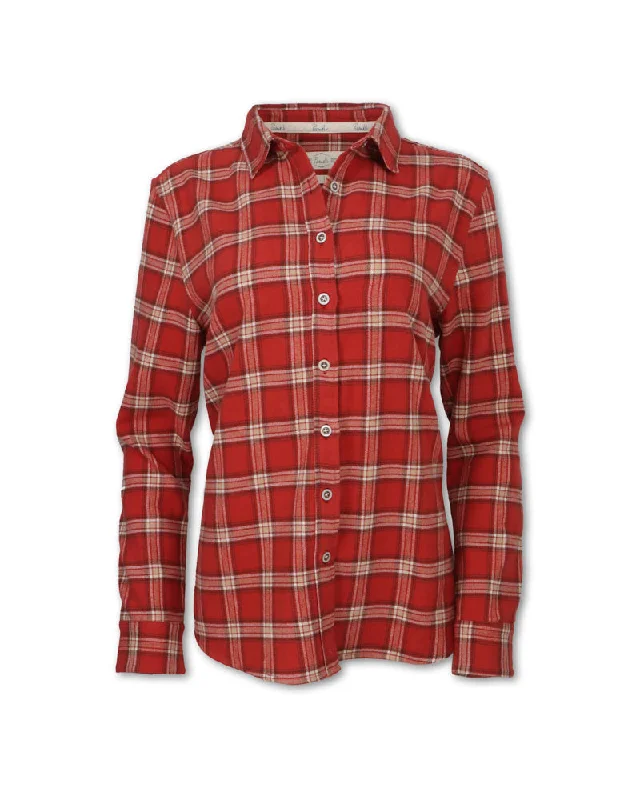 WOMEN'S RED PLAID FLANNEL