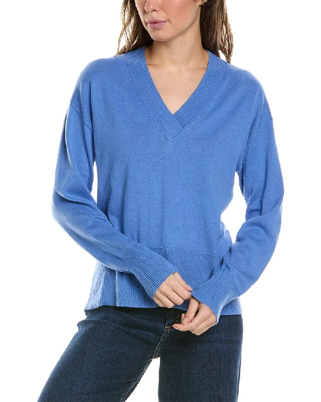 Alashan Cashmere Crossover V-Neck Cashmere-Blend Sweater