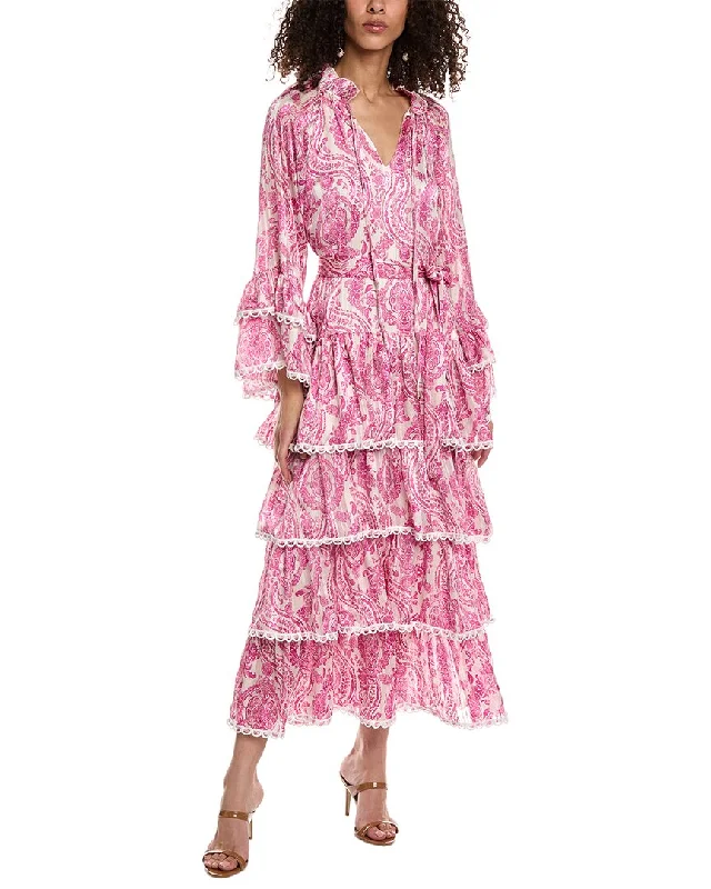 Classic Patterns Stylish Hats Beulah Tiered Maxi Dress