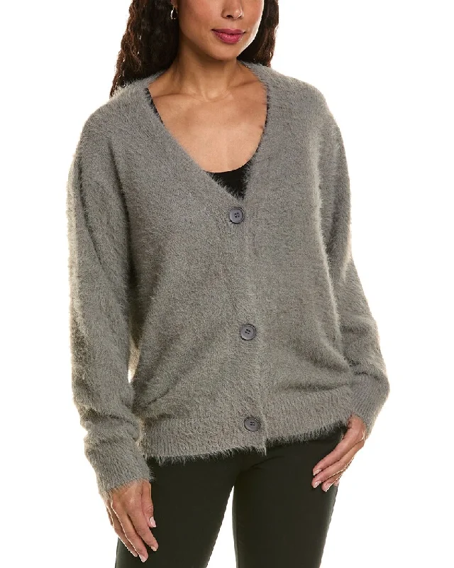 Timeless Modern Graphic Sweatshirts HL Affair Fuzzy Eyelash Cardigan