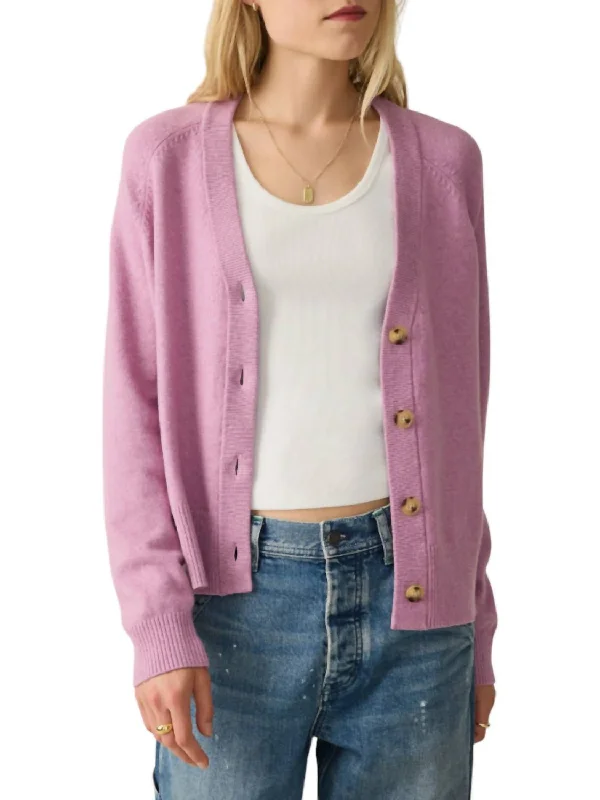 Elevated Basics Rain Jackets Jackson Cardigan In Mauve