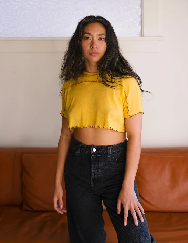 Sun Yellow Crop Tee